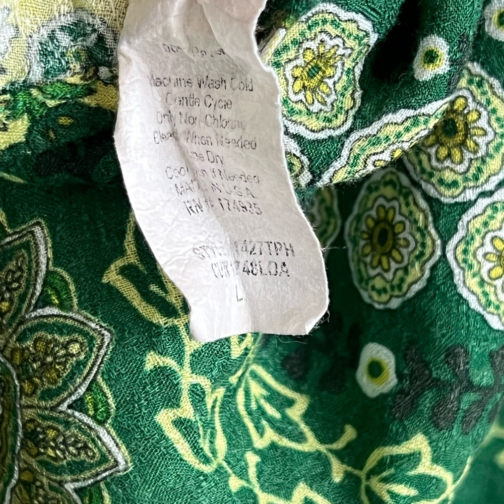 Verse Green Boho Top - Picture 4 of 5